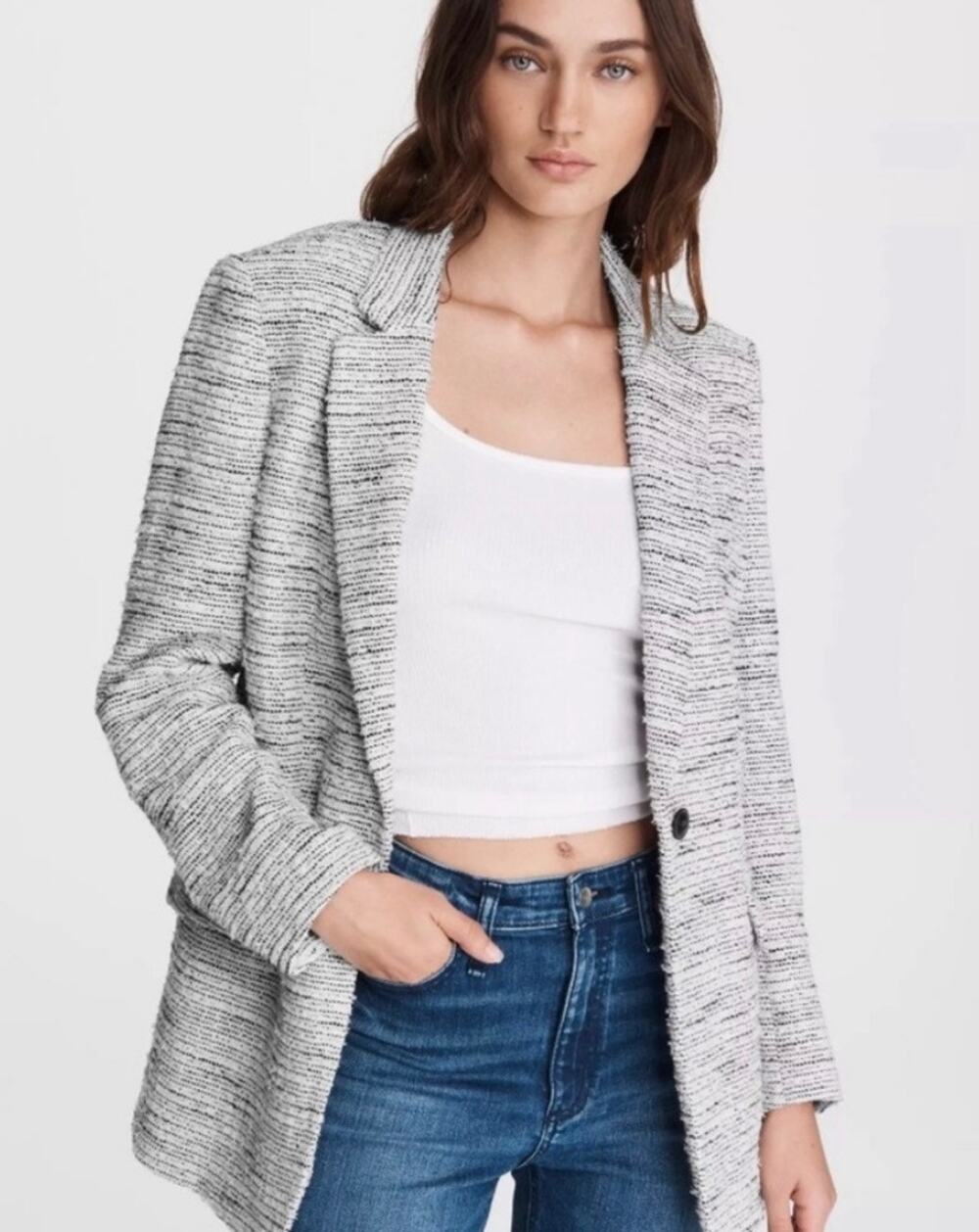 Rag & Bone Ames Deconstructed Tweed Blazer Jacket Sz. 0